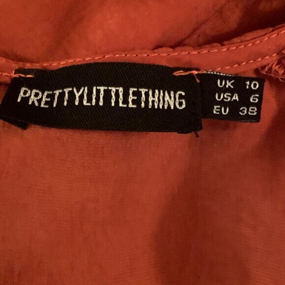 PrettyLittleThing Tie Front Mini Dress - Picture 4 of 5